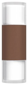 Applique Cilindrica Bidirezionale Corten IP54 con 2 basi GU10