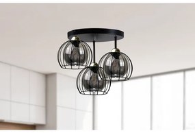 Lampadario a soffitto SOLO BLACK 3xE27/60W/230V Ø30 cm nero/oro