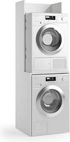 Mobile lavanderia Laundry EL126 in truciolare bianco P 58 x L 65 x H 195 cm
