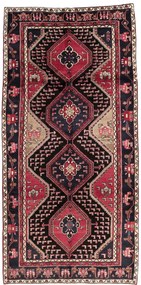 Hamedan Tappeto persiano 320 x 150 Blu (Iran) Annodato A Mano