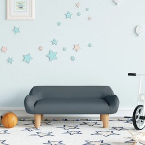 Divano Per Bambini Grigio Scuro 70x40x24 Cm İn Tessuto /