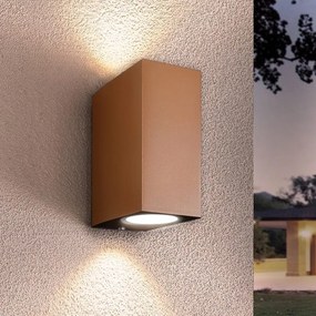Applique Quadrata Bidirezionale IP65 - GU10 Mattone Corten