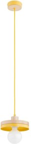 Lampadario a cavo LARSO 1xE27/15W/230V giallo/beige