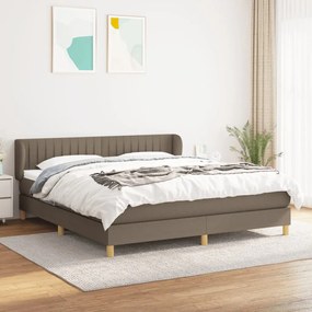Giroletto A Molle Con Materasso Tortora 160x200 Cm İn Tessuto /