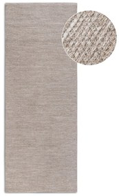 Passatoia beige tessuta a mano in misto lana 80x200 cm Pradesh Linen White - Elle Decoration