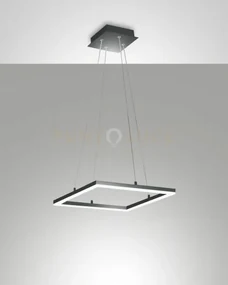 Bard sospensione antracite l.42x42cm a led  3000k - 39w - 3880 lm d...