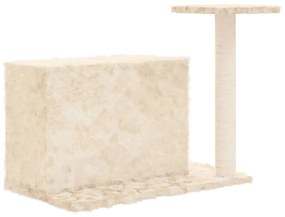 Albero per gatti con tiragraffi in sisal crema 51 cm