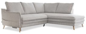 Divano letto angolare beige (angolo destro) Charming Charlie - Miuform