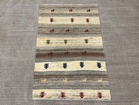 Gabbeh Tappeto persiano 80x120 Grigio (Iran) Annodato A Mano