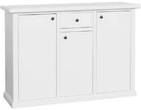 Madia credenza in legno 3 porte bianco opaco l.120 p.40 h.88