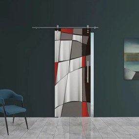 Anta per porta scorrevole Carpet6 in vetro multicolore L 96 x H 215 cm sinistra