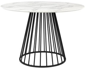 Tavolo da pranzo rotondo con piano in marmo ø 110 cm Floris - White Label