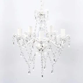 Lampadario Con 5 Lampadine Trasparente /