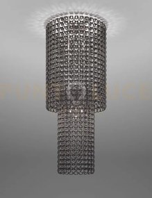 Giogali lampadadario a soffitto ca2 cristallo nickel nero e cromo l...