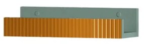 Mensola per bagno Niwa L 40 cm laccato opaco verde timo con vetro senape