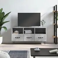 Mobile Porta TV Grigio Cemento 102x36x50 cm Legno Multistratocod mxl 103942