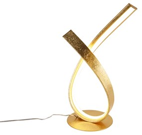 Lampada da tavolo di design oro 38,5 cm con LED e dimmer - Belinda