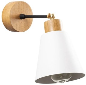 Lampada da parete bianca/di colore naturale Manavgat – Opviq lights