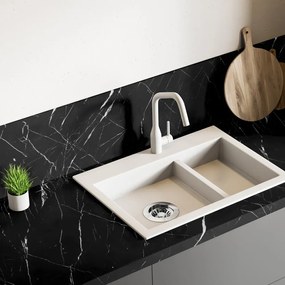 Adesivo per mobili 200x60 cm Black and White Marble - Ambiance