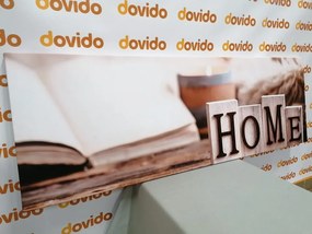 Stampa su tela – Lettere di legno con scritta Home