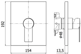 Paffoni Tango Tabox010cr Miscelatore doccia Incasso con Piastra Abs Senza Parte Incasso Cromo