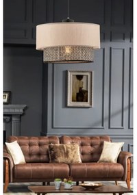 Lampada a sospensione su cavo ECHO 1xE27/60W/230V beige/grigio