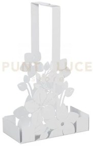Porta bicchieri floreale di design fior di loto bianco marmo