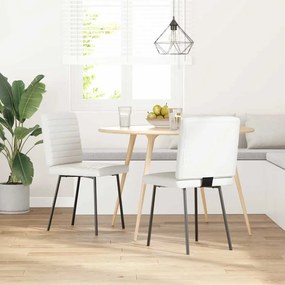 Sedie Da Pranzo 2 Pz Bianche İn Similpelle /