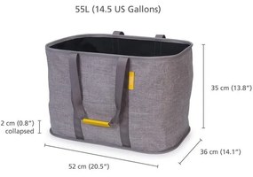 Cesto portabiancheria in tessuto grigio pieghevole 55 l Hold-All Max - Joseph Joseph