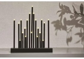 Candeliere natalizio LED 20xLED/3xAA nero