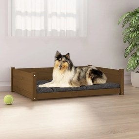 Cuccia per cani miele 95,5x65,5x28cm in legno massello di pino