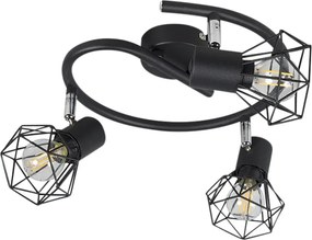 Faretto intelligente nero orientabile e inclinabile incl.3 Wifi P45 - Mosh