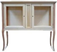 Vetrina classica 2 porte in legno grezzo l.110 p.40 h.100 - Mobili 2G