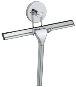 WENKO 20877100-Raschietto VACUUM-LOC RUND STAH 24,5x25 cm acciaio inossidabile/lucido cromo/argento