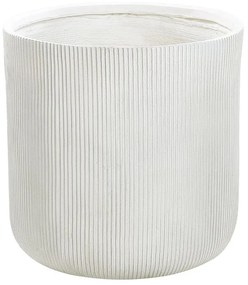 Vaso per fiori  fibra di argilla bianco  ⌀ 55 cm OREOI Beliani