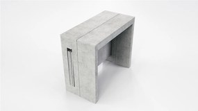 Consolle CLEVER con allunghe incorporate CEMENTO L 90