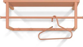 Attaccapanni da parete color salmone in metallo con scaffale 76 cm Marco – Spinder Design