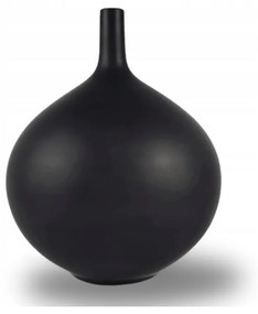 Vaso in ceramica, 24 cm, nero opaco