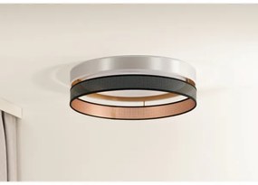 Duolla-Plafoniera LED ROLLER DUO SH. LED/24W/230V diametro 45 cm argento/nero