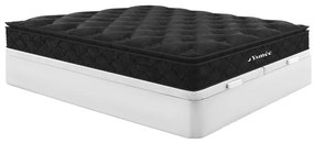 Set 180x200cm Rete contenitore Bianco + Materasso molle insac. topper integrato sp.28cm - BLACK DREAM di YSMÉE