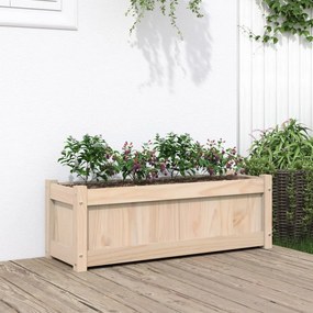 Fioriera Da Giardino 90x31x31 Cm İn Legno Massello Di Pino /