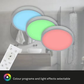 Briloner 3709-014 - Plafoniera dimmerabile RGBW LED/22W/230V argento + +TC