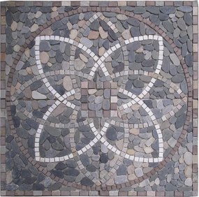 Rosone in pietra Plutone multicolore opaco L 100 x L 100cm x Sp. 10 mm
