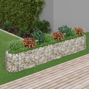 Gabbione Con Letto Rialzato İn Acciaio Zincato 330x50x50 Cm /