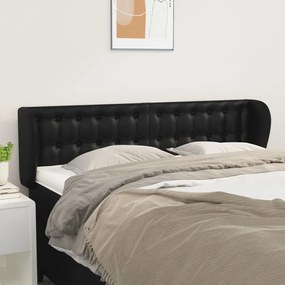 Testiera Ad Orecchio Nera 147x23x78/88 Cm İn Similpelle /