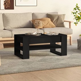 Tavolino Da Salotto Nero 102x55x45 Cm İn Legno Multistrato /
