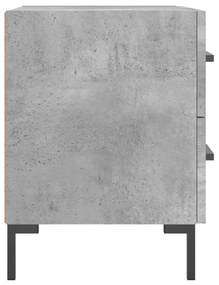 Comodino Grigio Cemento 40x35x47,5 cm in Legno Multistrato