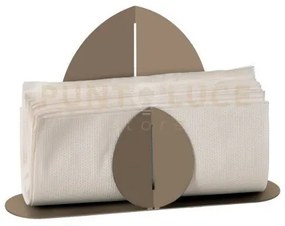 Portatovaglioli ficus beige in ferro 24x6x16,5hcm