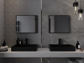 Mexen Loft specchio da bagno rettangolare 60 x 50 cm, cornice nera - 9852-060-050-000-70