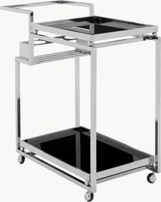 Carrello da portata con struttura argentata Novo